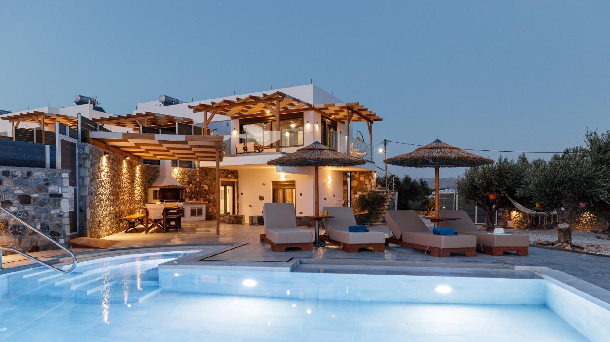 Mediterranean View Villa Макригиалос Экстерьер фото